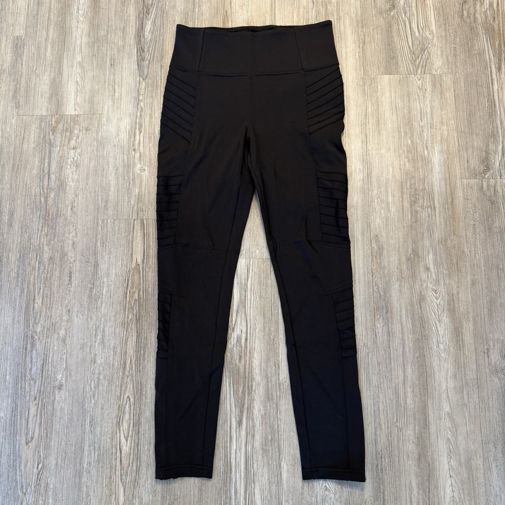 Athleta Womens‎ Small Petite Delancey Moto Tights Black